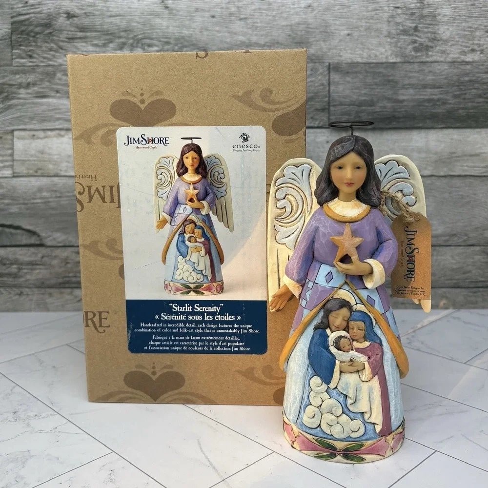 Jim Shore Heartwood Creek Starlit Serenity Angel - Nativity Resin Figurine
